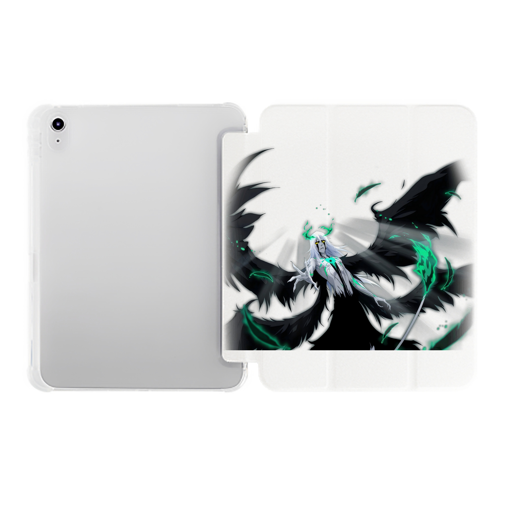 （画像用） ブリーチ ウルキオラ·シファー BLEACH Ulquiorra cifer IPad ケース ペン収納付き 三つ折りスタンド PUレザー×シリコン 対応機種9.5/10.5/10.9インチ